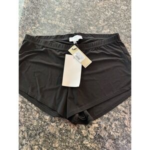 Never Fully Dressed Mono Palma Mesh Shorts Black NFDTR482BK Womens US 14 NEW